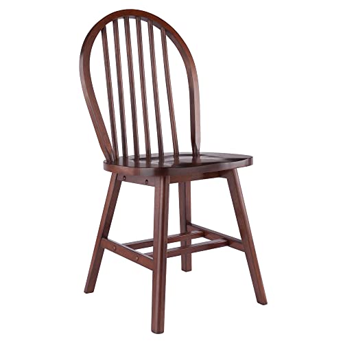 Winsome Sorella 3-pc Set Round Drop Leaf Table, Walnut - color: Walnut, size: Table + 2 Chairs