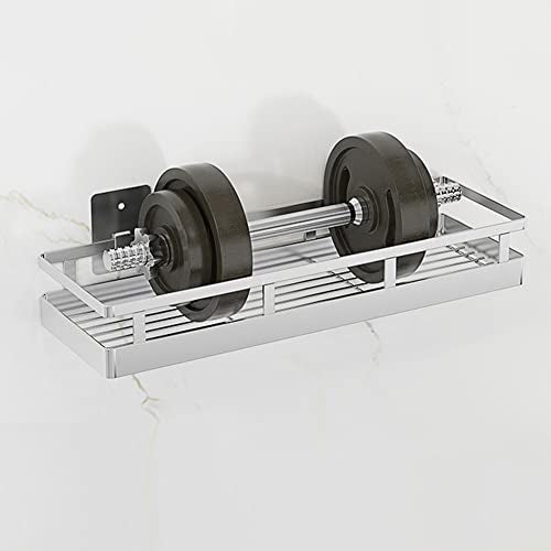 Spice Rack Organizer, SUS304 Stainless steel Wall Mount Spice Rack Storage Basket - Seasoning Container, Kitchen Spice Organizer -Kitchen Seasoning Hanging Rack - Bathroom Shelf (Silver) - size: 15.7Inch 1PC