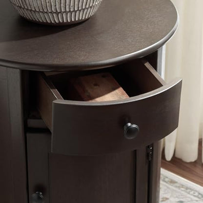 SAFAVIEH Furniture - Tabitha 1-Drawer Accent Table - Dark Chocolate - Solid Wood - Farmhouse Storage Design - Ideal for Living Room, Entryway, 17.7" W x 17.7" D x 26" H - Fully Assembled (AMH5712F) - color: Dark Chocolate