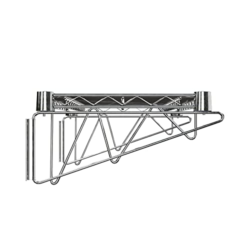 14" x 24" Chrome Wire Wall Mount Shelf - color: Chrome, size: 14" x 24"