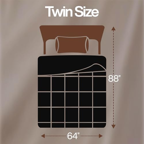 Utopia Bedding Twin Comforter, Duvet Insert, Black, 64 x 88 Inches | Soft and Fluffy Down Alternative Bed Comforter, All Season, Breathable, Corner Tabs, Box Stitched, Durable, Machine Washable - color: Black, size: Twin