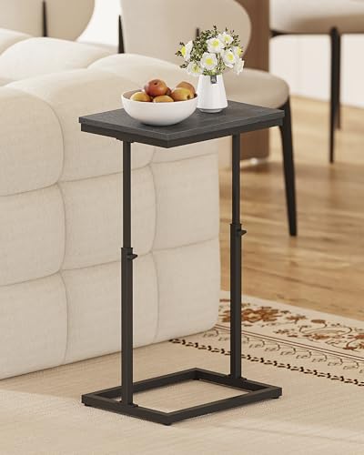 TUTOTAK End Table, Side Table, Tall Couch Table, Sofa Table | for Living Room, Bedroom, Black TB01BK083P - color: Black, size: 1 Pack, style: Large