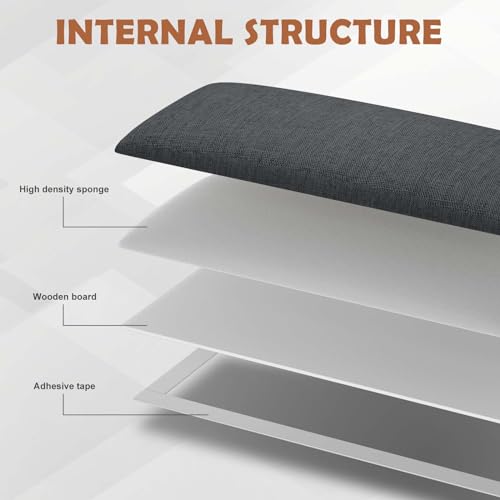 IFNOW Wall Mounted Headboard, Peel and Stick Panels, Black, Queen | 3D Soundproof Acoustic Padding, Reusable and Removable, Tufted fabric Bed Headboard, for bedroom (6 Panels, 10" x 24") - color: Fabric-black, size: Twin