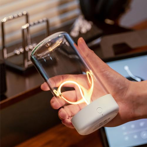 Mini Minimalist Cordless Table Lamp, Rechargeable Ambient Light, White - color: White