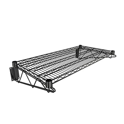 18" x 36" Black Epoxy Wire Wall Mount Shelf - color: Black, size: 18" x 36"