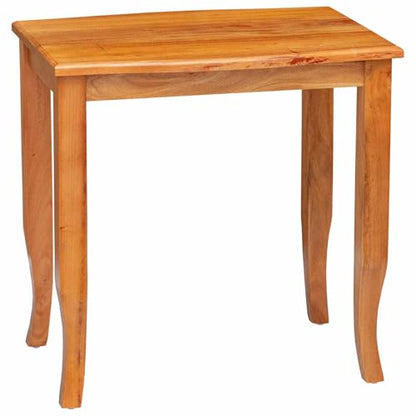 Rustic Nesting Side Tables 3 Pcs Set Solid Mahogany Wood Natural Grain Space Saving Design for Living Room Bedroom Accent Decor