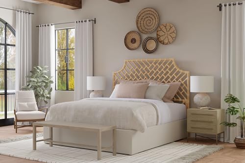 Kouboo Rattan Chippendale Headboard Twin Size Natural - size: Twin