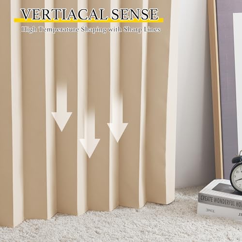 NICETOWN Biscotti Beige Room Darkening Kitchen Curtains 36 Inches Long | Farmhouse Small Window Drapes with Rings Energy Efficient Privacy Shades for Classroom Living Room, W38 x L36, 1 Panel - color: Biscotti Beige, size: 38"W x 36"L (Pack of 1)