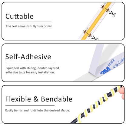 Short LED Strip Lights, COB 5V USB White 6500K (3.28FT) | 5W Small COB LED Strip, Flexible, Not Dimmable, For Display Cabinet Living Room DIY Home TV 3D Lighting - color: 3.28FT/6500K