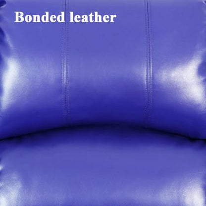 A Ainehome Living Room Furniture Set Leather Recliner Sofa Set Loveseat Chair Furniture Sofa Set for Living Room/Small Space/Rv/House/Office/Theater Seating (A-Blue Leather, Sofa+Loveseat) - color: A-blue Leather, size: Sofa+Loveseat