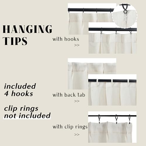 Lino Rosa Cafe Curtain 18 Inch Length Pinch Pleat Sheer Linen Farmhouse Tiny Window 1 Single Panel Curtain for Kitchen,24x18 in Long - color: Natural, size: 24"W x 18"L (Pack of 1)