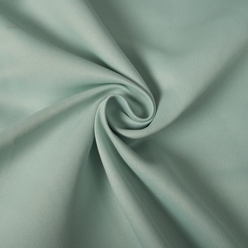 INLINAS Blackout Curtains with Sheer Overlay, Mint, 52x63 Inches | Grommet Top Double Layer Curtains for Bedroom and Living Room Thermal Reduction Light Blocking and Energy Saving, Set of 2 - color: Mint, size: 52"W x 63"L (Pack of 2)