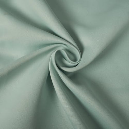 INLINAS Blackout Curtains with Sheer Overlay, Mint, 52x63 Inches | Grommet Top Double Layer Curtains for Bedroom and Living Room Thermal Reduction Light Blocking and Energy Saving, Set of 2 - color: Mint, size: 52"W x 63"L (Pack of 2)