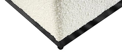 HomePop 16" Cube Ottoman - Cream Boucle - color: Cream Boucle