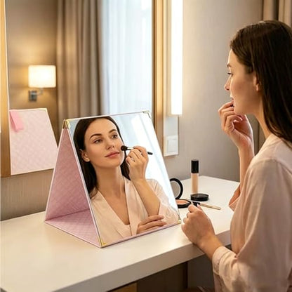 Foldable Full Length Travel Mirror, (48in x 12in) Portable Shatterproof Hanging Mirror,RV, Dancers, Full Body Travel Mirror, Folding Full Length Travel Makeup Mirrors for Camping