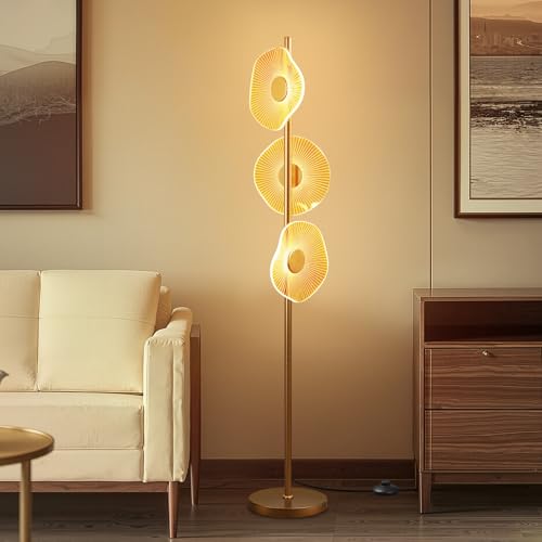 NUÜR Modern Floor Lamp, Dimmable Standing Lamp with Remote Control, Stepless Adjustable Colours & Brightness, Industrial Lighting for Living Room, Bedroom, Office