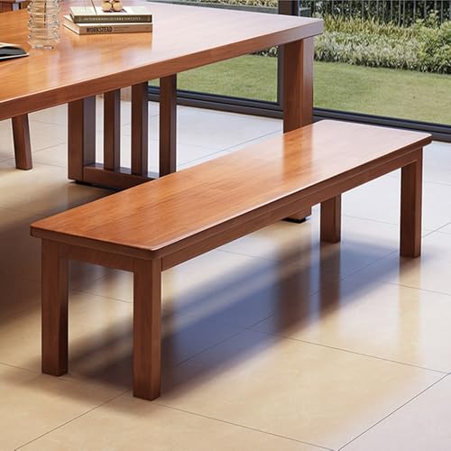 Rustic Farmhouse Bench Thickened Solid Wood Bench Vintage Skinny Dining Bench 31.5"- 78.7"L Narrow Entryway Bench For Living Room, Dining Room,End Of Bed, Hallway(Walnut,31.5"Lx11.8"Wx17.7"H)