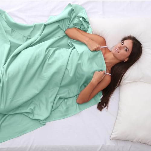 CAI TENG Fleece Throw Blankets Blanket Lightweight Warm Soft Cozy Kids Pet-Friendly Bulk Fleece Blanket Solid for Home, Bed, Sofa, Dorm, Office, Gifts, Outdoor Mint 6 Pack 50 x 60 inch - color: Mint