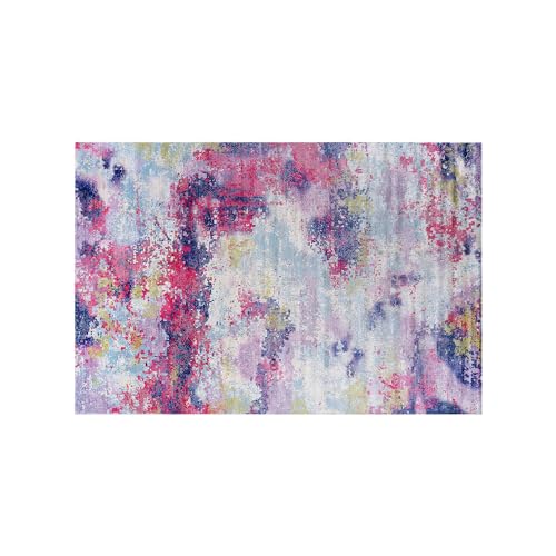 Non Slip Rugs 2x3 Modern Abstract Easy Silk Rubber Backing Soft Entryway Area Rug for Door Mat Easy to Clean Non Shedding Kitchen for Bedroom Indoor Carpet (Lilac - Purple, 2x3) - color: Lilac, size: 2' x 3' (Rectangular)