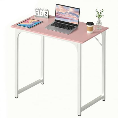 BestOffice Computer Desk,Home Office Desk, Modern Simple Style for Home Office Study Writing (Pink, 32 Inch) - color: Pink, size: 32 Inch