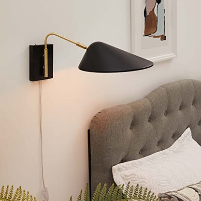 Journey 7" Swing Arm Wall Sconce - color: Black, size: 7" Swing Arm
