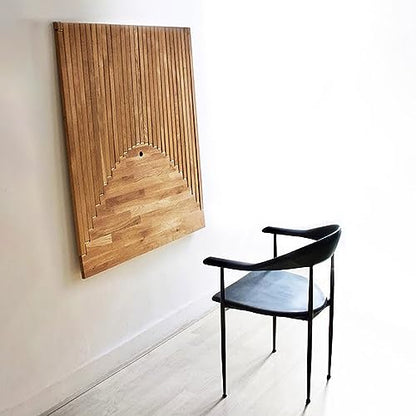 Wall Mounted Drop-Leaf Table - Fold Down Floating Laptop Desk, Wood Foldable Wall Desk for Small Spaces, Ideal for Home Office and Bedroom - Space-Saving Solution