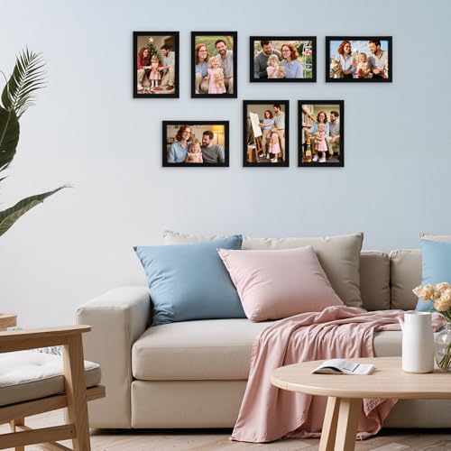 Giftgarden 4x6 Picture Frame Black Set of 16, Lightweight 4 by 6 Photo Frames Bulk for Family, Office, Living room Wall Hanging and Tabletop Display - color: Black*16, size: 4x6