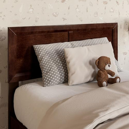 AFI, Sophia Adjustable Modern Twin Wood Headboard, Walnut - color: Walnut, size: Twin