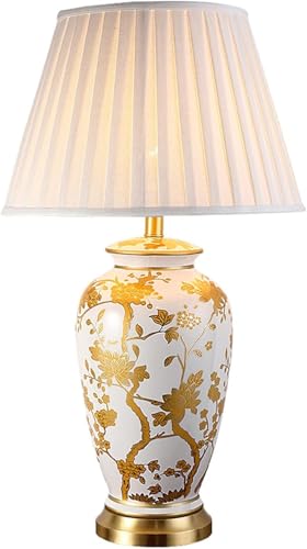 Ceramic Table Lamp for Desk and Bedside Living Room Home Office Decor Modern Minimalist Accent Lighting Study