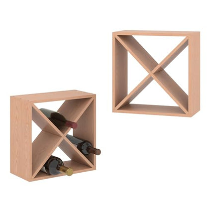 Stackable Wine Rack 48 Bottle Liquor Display Storage Cube Free Standing Floor Wine Cabinet for Cellar & Kitchen - size: 48 Bottles