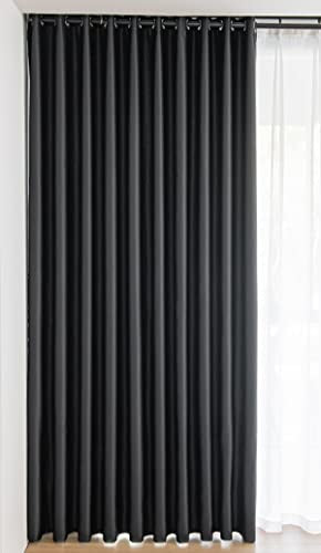 Windows Black Blackout Curtains 54 inches Long 2 Panels Set Grommet Blackout Drapes Energy Saving Noise Reducing Thermal Insulated for Bedroom Living Room Nursery - color: Black, size: 42"W x 54"L (Pack of 2)