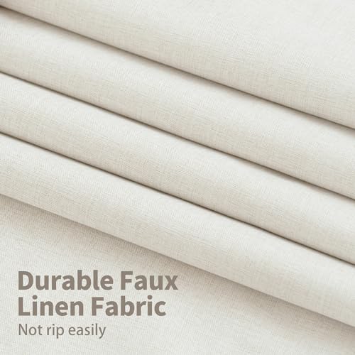 YoungsTex Linen Blackout Curtains 63 Inches Long, Room Darkening Drapes | Grommet Black Out for Living Room Bedroom Window Thermal Insulated , 2 Panels, 52 X 63 Inch - color: Linen, size: 52"W x 63"L (Pack of 2)