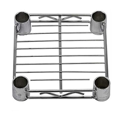 Shelving Inc. 8" d x 8" w Chrome Wire Shelving with 3 Tier Shelves, Weight Capacity 800lbs Per Shelf - size: 8" d x 8" w x 34" h