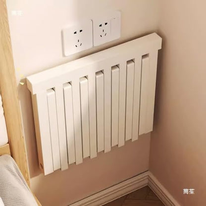 Solid Wood Wall-Mounted Bedside Shelf, Foldable Floating Narrow Table, Creative Slatted Design for Bedroom (Natural Wood Color) - color: Natural Wood Color