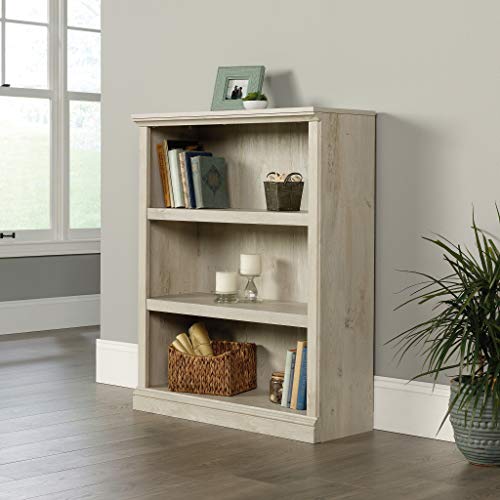 Sauder Miscellaneous Storage 3-Shelf Bookcase/ book shelf, Chalked Chestnut finish - color: Chalked Chestnut Finish
