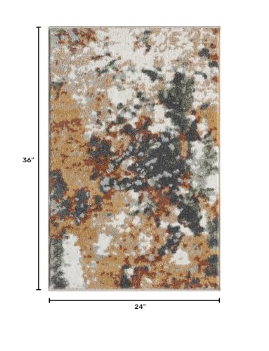 Keen Home Design Throw Rugs - 24"x36" Non-Shedding, Thick Pile Abstract Rugs for Kitchen, Living Room, Bedroom, Dining Room, Entryway - Size: 2' x 3', Skies Green - color: Skies Green, size: 2' x 3' (Rectangular)