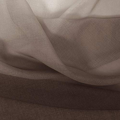DWCN Faux Linen Ombre Sheer Curtains - Gradient Semi Voile Curtains for Bedroom and Living Room, Set of 2 Grommet Top Window Curtain Panels, 42 x 54 Inches Long, Chocolate Brown - color: Chocolate Brown, size: 42"W x 54"L (Pack of 2)