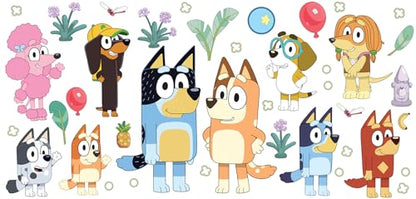RoomMates Bluey Family and Friends Peel and Stick Wall Decals, RMK5457SCS - style: Family and Friends