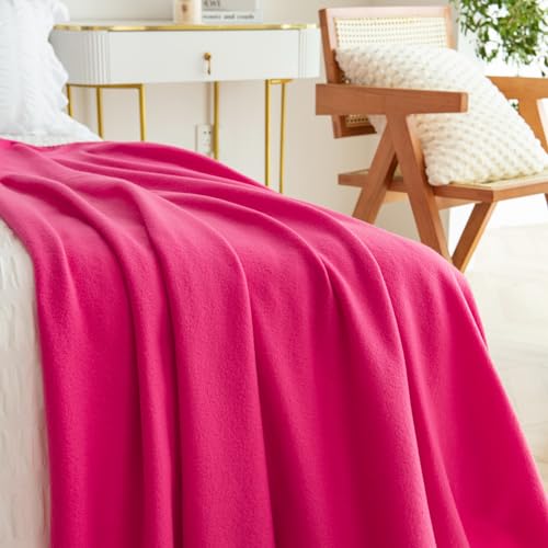 CAI TENG Fleece Throw Blanket Blankets for Couch Bed 50x60 6 Pack Kids Blanket Throws Polar Fleece Fabric Soft Cozy Travel Blankets Lightweight Small Throws Wedding Gifts Travel Hot Pink - color: Hot Pink