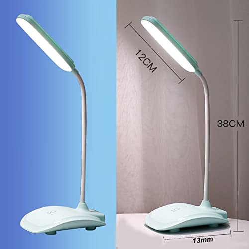 BestAlice LED Desk Lamp, Dimmable Desk Light Reading Lamp with USB Charging Port, Foldable LED Table Lamp Touch Control 3 Level Color Eye Caring Study Office Lamp for Bedroom(Cyan)