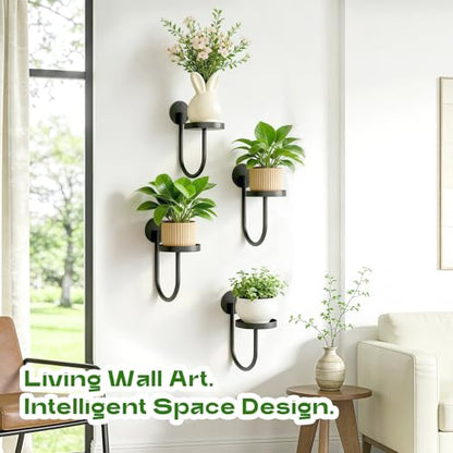 Hanging Planters for Indoor Plants with Garden Shears, 4 Pack Modern Wall Plant Holder & Plant Hanger Indoor, Metal Hanging Planter Set, Window Hanging Plant Holder & Plant Hanger for Home Decor