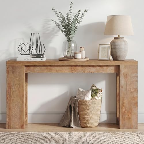 1Easylife 70.9-Inch Farmhouse Console Table, Narrow Wooden Sofa Table | Extra Long Entryway Accent Table for Living Room, Hallway, Entrance, Foyer, Light Oak Brown - color: Light Oak Brown