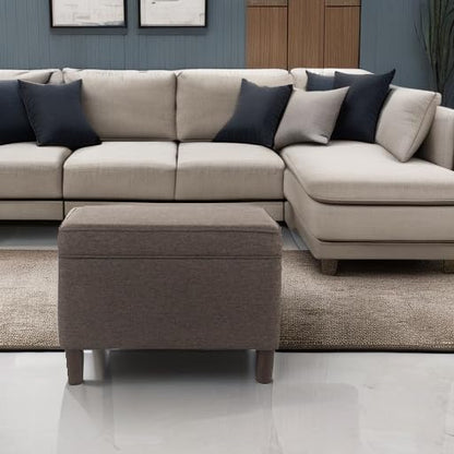 Spatial Order 24" Dinah Collection Storage Ottoman - Chocolate Brown - color: Brown