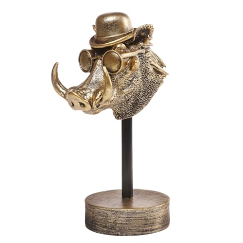 Handcrafted Resin Sculpture (Warthog - Modern Home Decor Accent, Trending Living Room & Office Decor, Elegant Tabletop & Shelf Decor for Desk, Bookshelf, Nightstand - Unique Gift Idea - style: Warthog