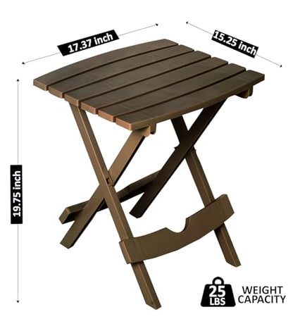 Adams Quik-Fold® Side Table - Earth Brown - color: Earth Brown