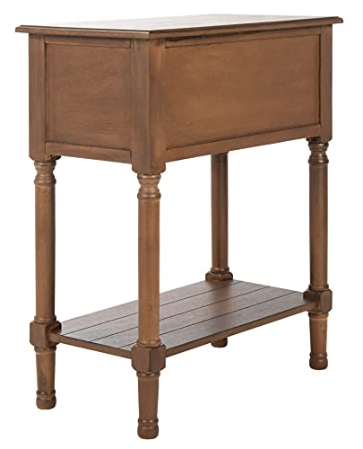 SAFAVIEH Furniture - Primrose 3-Drawer Console Table - Brown - Solid Wood - Farmhouse Classic Design - Ideal for Entryway, Living Room, Hallway, 23.5" W x 13" D x 29.5" H (CNS5707C) - color: Brown