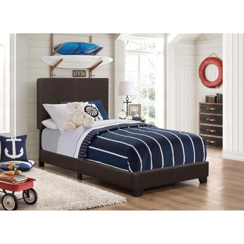 Brown Upholstered Bed Frame