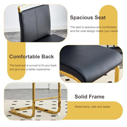 3-Piece Round Bar Table Set,Counter Height Dining Table Set,35" Tempered Glass Pub Table and Black Chairs,Round Gold bar Table Set for 2 for Small Spaces,Bistro,Kitchen,Cafe(36" H - color: Gold&black
