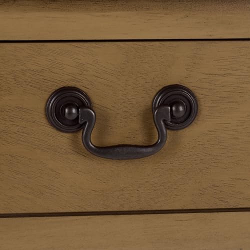 SAFAVIEH Furniture - Athena 2-Drawer Console Table - Desert Brown - Solid Wood - Farmhouse Classic Design - Ideal for Entryway, Living Room, Hallway, 35.5" W x 13" D x 29.5" H (CNS5702F) - color: Desert Brown