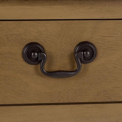 SAFAVIEH Furniture - Athena 2-Drawer Console Table - Desert Brown - Solid Wood - Farmhouse Classic Design - Ideal for Entryway, Living Room, Hallway, 35.5" W x 13" D x 29.5" H (CNS5702F) - color: Desert Brown